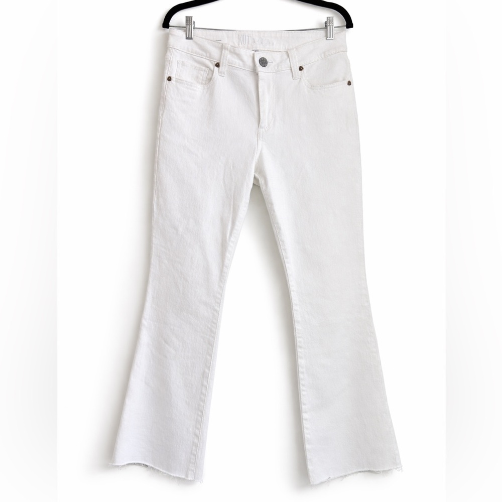 KUT from the Kloth “Nikki” Mid Rise Ankle Flare Jeans – White – Size 8